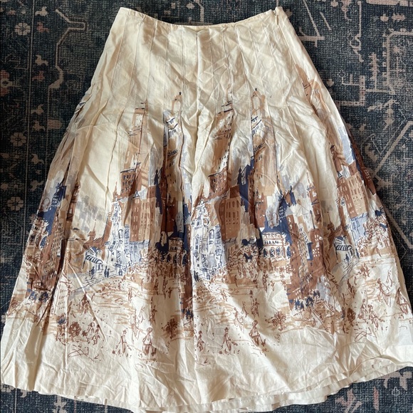 vintage Talbots cityscape midi skirt - Picture 1 of 3